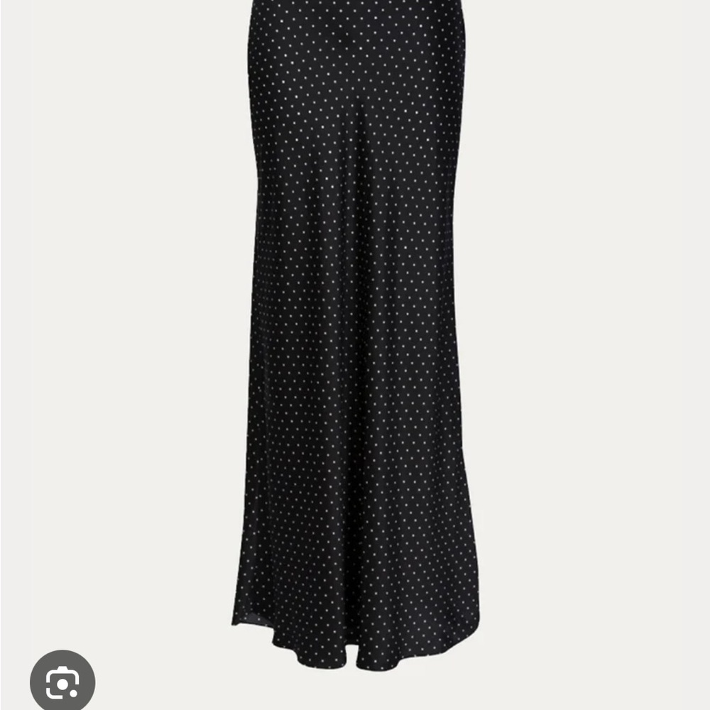 Realisation Par x Claudia Schiffer Silk Polka Dot Maxi Skirt Size Large